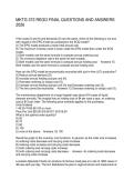 MKTG 372 REGO FINAL QUESTIONS AND ANSWERS