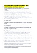 LAW ENFORCEMENT COMPREHENSIVE 2026 EXAM QUESTIONS AND SOLUTIONS SCORED