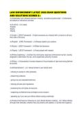 LAW ENFORCEMENT LATEST 2026 EXAM QUESTIONS AND SOLUTIONS SCORED