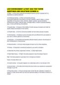 LAW ENFORCEMENT LATEST 2026 TEST PAPER QUESTIONS AND SOLUTIONS SCORED