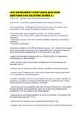LAW ENFORCEMENT STUDY GUIDE 2026 EXAM QUESTIONS AND SOLUTIONS SCORED