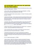 LAW ENFORCEMENT CORE EXAM 2026 TEST QUESTIONS AND SOLUTIONS SCORED