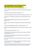 LAW ENFORCEMENT MAIN EXAMINATION SET QUESTIONS AND SOLUTIONS SCORED