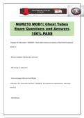NUR210 MOD1&colon; Chest Tubes Exam Questions and Answers 100&percnt; PASS