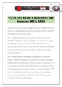 NURS 210 Exam 2 Questions and Answers 100&percnt; PASS