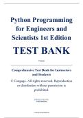 Test Bank - Python Programming for Engineers and Scientists&comma; 1st Edition &ndash; Cengage &ndash; ISBN 9798214002446 &lpar;Chapters 1&ndash;13&rpar;