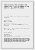 NERC RC EXAM WITH QUESTIONS AND  ANSWERS&vert;&vert; GUARANTEED PASS&vert;&vert; ALREADY  GRADED A&plus;&vert;&vert; LATEST UPDATE 2026