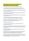 OKLAHOMA REAL ESTATE CORE EXAM 2026 SET QUESTIONS AND SOLUTIONS SCORED