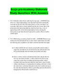 Sccja pre-Academy Elaborate  Study Questions With Answers
