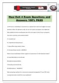 Hesi Exit 4 Exam Questions and Answers 100&percnt; PASS