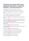 IGCSE Business Studies 0450  Exam&vert;  Questions And Answers &vert; Latest Exam  2026-2027 &vert; 100&percnt;Guaranteed Pass