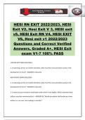 HESI RN EXIT 2022&sol;2023&comma; HESI Exit V2&comma; Hesi Exit V 3&comma; HESI exit v5&comma; HESI Exit RN V4&comma; HESI EXIT V6&comma; Hesi exit v1 2022&sol;2023 Questions and Correct Verified Answers&comma; Graded A&plus;&comma; HESI Exit exam V1-7 100&percnt; PASS
