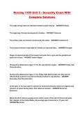 Nursing 1100 Unit 5 - Sexuality Exam With Complete Solutions 