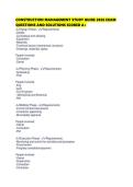 CONSTRUCTION MANAGEMENT STUDY GUIDE 2026 EXAM QUESTIONS AND SOLUTIONS SCORED