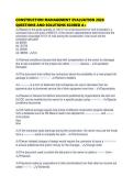 CONSTRUCTION MANAGEMENT EVALUATION 2026 QUESTIONS AND SOLUTIONS SCORED