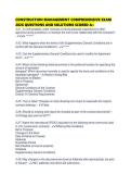 CONSTRUCTION MANAGEMENT COMPREHENSIVE EXAM 2026 QUESTIONS AND SOLUTIONS SCORED