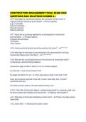 CONSTRUCTION MANAGEMENT FINAL EXAM 2026 QUESTIONS AND SOLUTIONS SCORED
