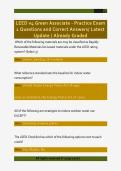LEED v4 Green Associate - Practice Exam  1 Questions and Correct Answers&sol; Latest  Update &sol; Already Graded