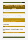 MEAS 242 Final Exam Questions and  Correct Answers&sol; Latest Update &sol; Already  Graded 