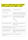 MBA 703 Bundled Exam Questions WITH  CORRECT Answers