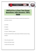 PHTLS Pre & Post Test Exam Questions with Answers 100&percnt; PASS