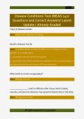 Disease Conditions Test &lpar;MEAS 242&rpar;  Questions and Correct Answers&sol; Latest  Update &sol; Already Graded