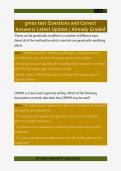 gmos test Questions and Correct  Answers&sol; Latest Update &sol; Already Graded