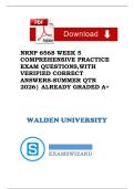 NRNP 6568 Week 5 Comprehensive Practice Exam Questions with Verified Correct Answers - Summer Quarter 2026 &vert; Already Graded A&plus;