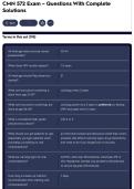 CMN 572 Exam &ndash; Questions With Complete Solutions