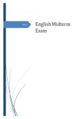 English Midterm Exam &ndash; Complete Questions & Answers Study Guide