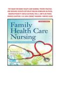 TEST BANK FOR FAMILY HEALTH CARE NURSING&colon; THEORY&comma; PRACTICE&comma; AND RESEARCH SEVENTH EDITION BY MELISSA ROBINSON &lpar;AUTHOR&rpar;&comma; DEBORAH PADGETT COEHLO &lpar;AUTHOR&rpar;&comma; PAUL S&period; SMITH &lpar;AUTHOR&rpar;&vert; VERIFIED CHAPTERS 1-19&vert; 100&percnt; CORRECT ANSWERS- VERIFIED GUIDE