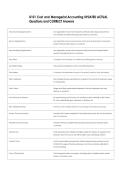 D101 Cost and Managerial Accounting UPDATED ACTUAL  Questions and CORRECT Answers