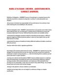 NURS 3710 EXAM 1 REVIEW  QUESTIONS WITH CORRECT ANSWERS 