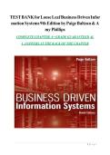Test Bank for Business Driven Information Systems&comma; 9th Edition &ndash; Paige Baltzan &ndash; Complete Exam Questions & Answers
