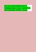 NUR 210&sol; NUR210&vert;PRINCIPLES OF PHARMACOLOGY&vert; EXAM 4 QUESTIONS AND ANSWERS&vert; VERIFIED &vert; GALEN
