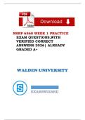 NRNP 6568 Week 1 Practice Exam Questions with Verified Correct Answers - Summer Quarter 2026 &vert; Already Graded A&plus;