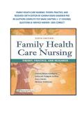 FAMILY HEALTH CARE NURSING&colon; THEORY&comma; PRACTICE&comma; AND RESEARCH SIXTH EDITION BY JOANNA ROWE KAAKINEN PHD RN &lpar;AUTHOR&rpar; COMPLETE TEST BANK CHAPTERS 1- 17 COVERED&vert; QUESTIONS & VERIFIED ANSWER- 100&percnt; CORRECT