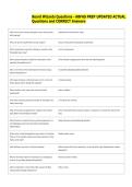 Board Wizards Questions - ABFAS PREP UPDATED ACTUAL  Questions and CORRECT Answers 
