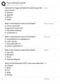 Floral Certification &sol; Score 100&percnt; &sol; 2025 Update &sol; Quizlet Study Set & Exam Prep