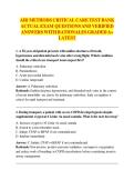 AIR METHODS CRITICAL CARE TEST BANK  2026&sol;2027  ACTUAL EXAM QUESTIONS AND VERIFIED  ANSWERS WITH RATIONALES GRADED A&plus;  LATEST