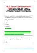 AML EXAM ANTI-MONEY LAUNDERING WEBCE &lpar;AML EXAM ANTI-MONEY LAUNDERING WEBCE ALL CHAPTER QUESTIONS AND CORRECT ANSWERS