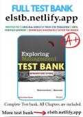 &colon; Exploring Management &lpar;5th Edition&rpar; &ndash; Test Bank &vert; Schermerhorn &vert; Full Chapter Exam Preparation Resource