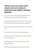 OPOTA Practice Test EXAM LATEST  UPDATE 2026 WITH COMPLETE  QUESTIONS AND CORRECT DETAILED  ANSWERS