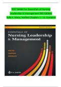 TEST BANK for Essentials of Nursing Leadership & Management&comma; 8th Edition by Sally A&period; Weiss &mdash; Verified Questions & Answers for Chapters 1&ndash;16 A&plus;