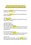KAPPA ALPHA PSI QUESTIONS WITH COMPLETE   SOLUTIONS GUARANTEED PASS BRAND NEW 2026
