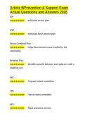 Article 9 Prevention & Support Exam Actual Questions and Answers 2026&period;docx