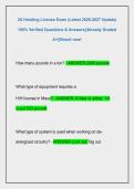 2A Hoisting License Exam &lpar;Latest 2026-2027 Update&rpar;  100&percnt; Verified Questions & Answers&vert;&vert;Already Graded  A&plus;&vert;&vert;Brand new&excl; 