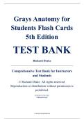 Test Bank - Gray's Anatomy for Students Flash Cards&comma; 5th Edition &ndash; Richard Drake&comma; A&period; Wayne Vogl&comma; Adam W&period; M&period; Mitchell &ndash; ISBN 9780443105142 &lpar;Sections 1&ndash;8&rpar;