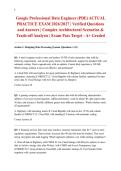 Google Professional Data Engineer &lpar;PDE&rpar; ACTUAL PRACTICE EXAM 2026&sol;2027 &vert; Verified Questions and Answers &vert; Complex Architectural Scenarios & Trade-off Analysis &vert; Exam Pass Target - A&plus; Graded