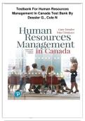 Testbank For Human Resources Management In Canada Test Bank By Dessler G&period;&comma; Cole N 2026 update&period;